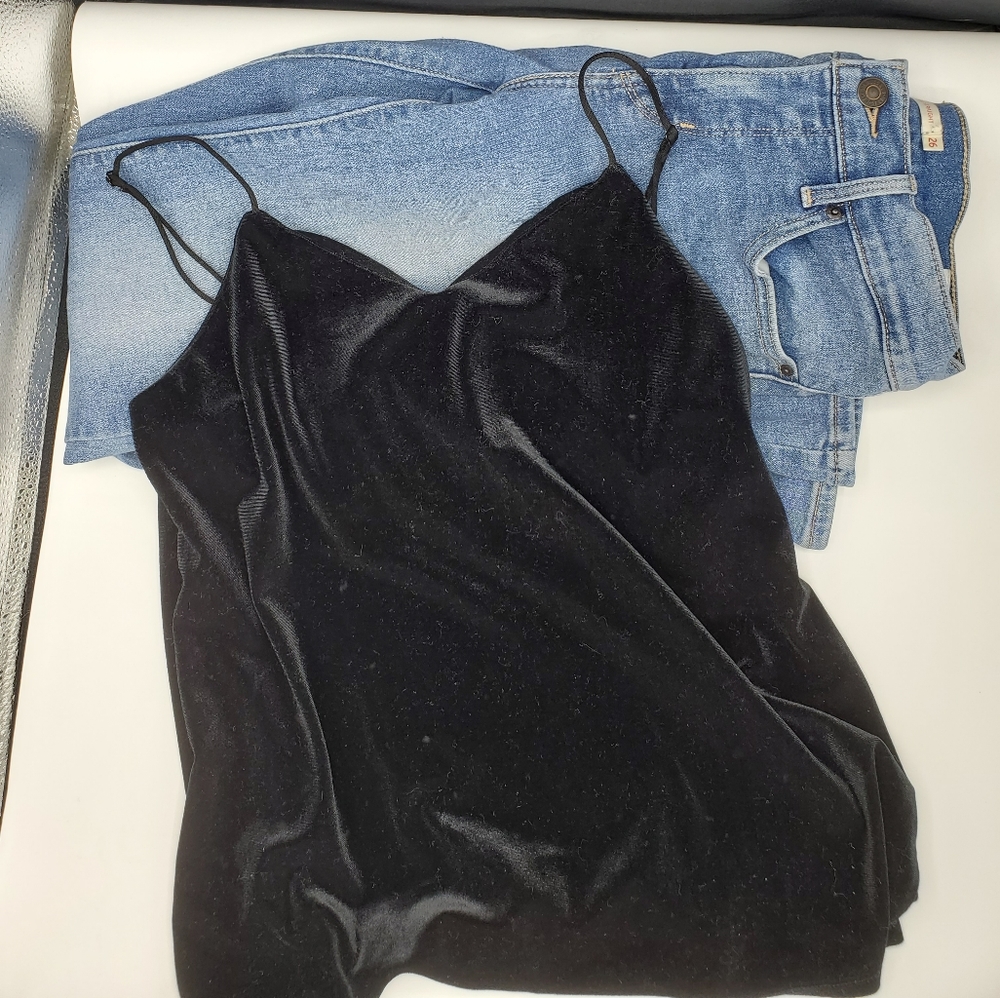 NWOT Black Velvet Cami (XS)